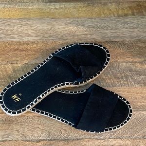 H&M black espadrille slides